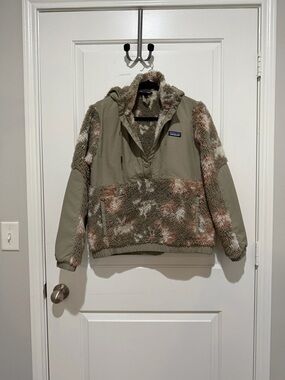 Patagonia Fleece Half-Zip Pullover Jacket - Olive Camo